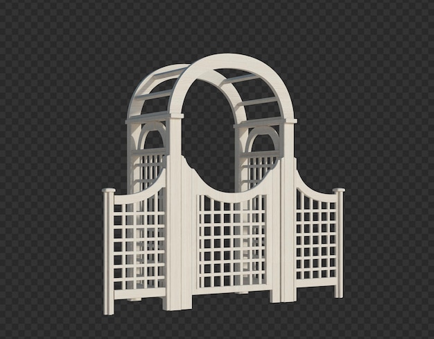 PSD 3d render building structure isolated