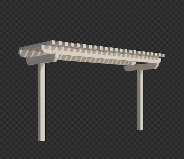 PSD 3d render building structure on isolated