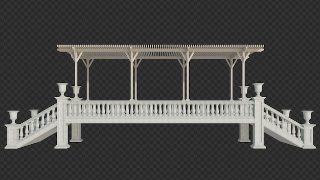 分離された3dレンダリングの建物構造