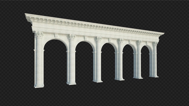 3d render building structure isolated