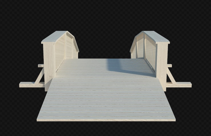 PSD 3d render building structure isolated