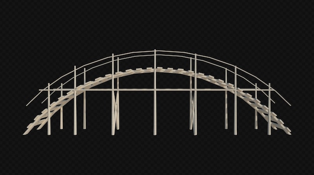 3d render building structure isolated