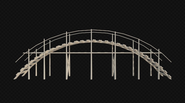 分離された 3 d レンダリング建物構造