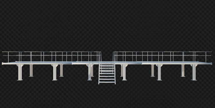PSD 3d render building structure on isolated