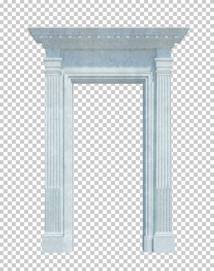 PSD 3d render building structure isolated