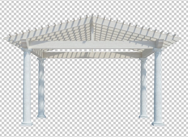 PSD 3d render building structure isolated