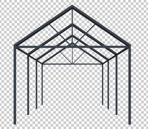 分離された3dレンダリングの建物構造