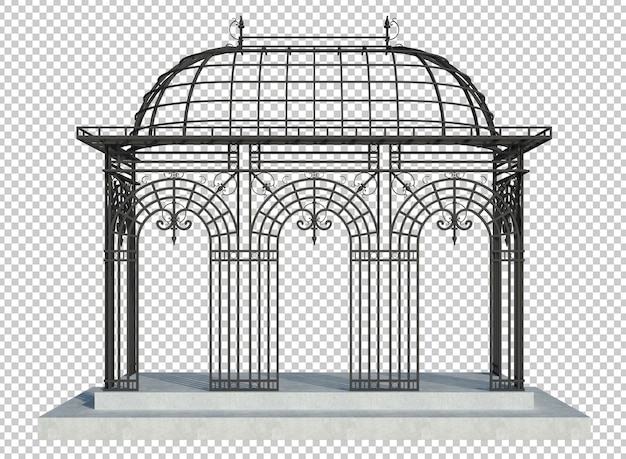 分離された3dレンダリングの建物構造