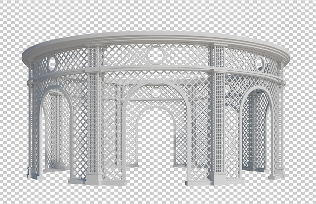 3d render building structure isolated