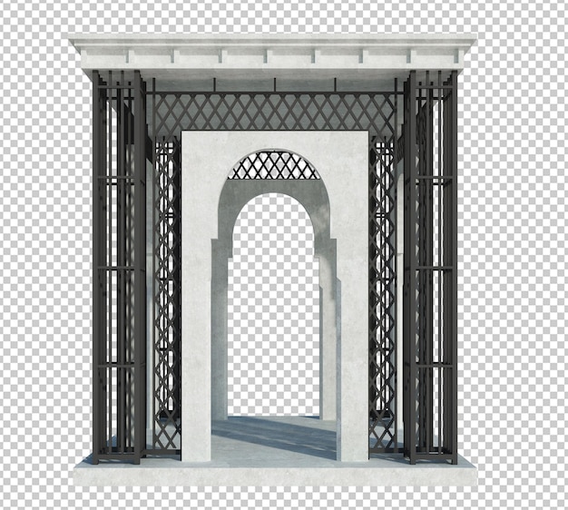 PSD 3d render building structure isolated