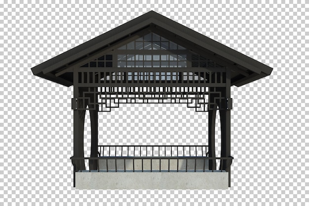 3d render building structure on isolated