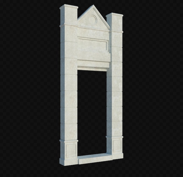 3d render building structure on isolated