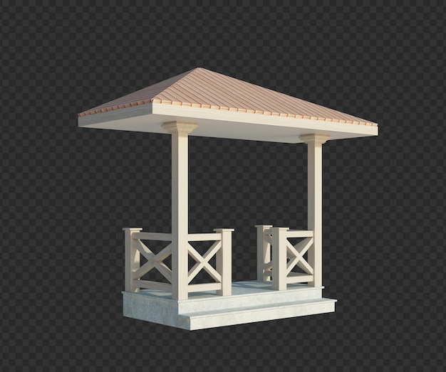 PSD 3d render building structure