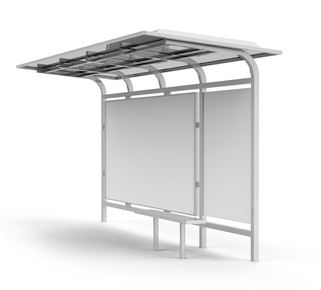 3D render bus shelter