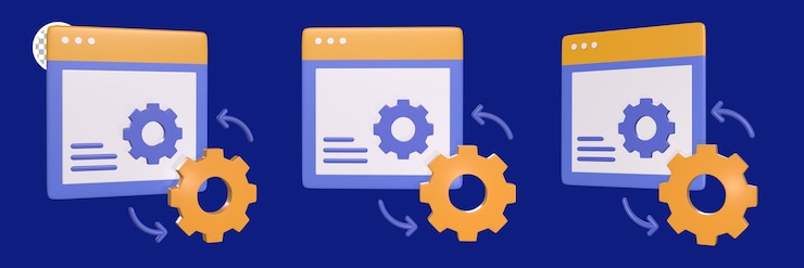 PSD 3d render business automation