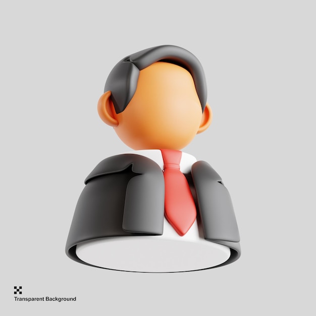 PSD 3d render businessman