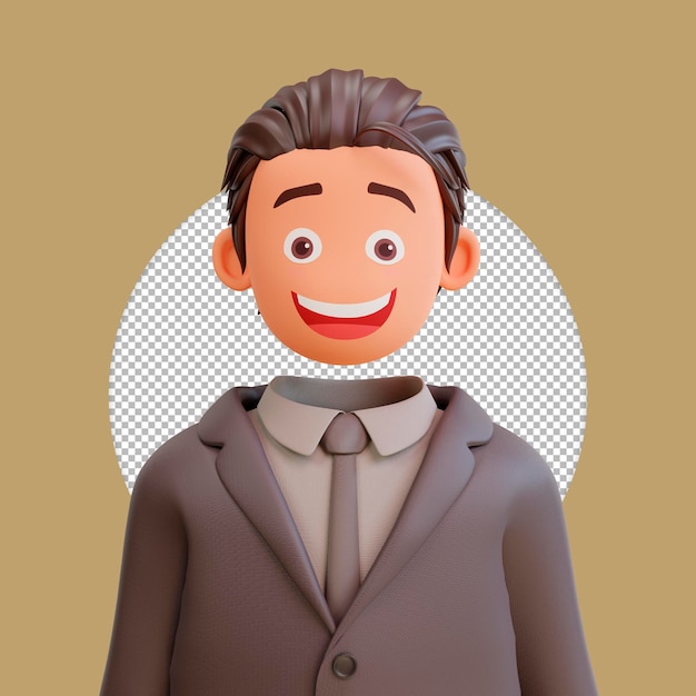 Avatar di bussinesman del rendering 3d