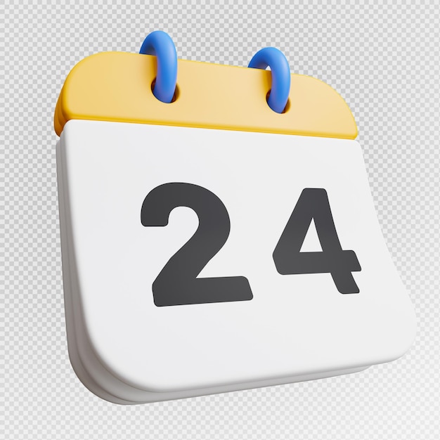 3d render of calendar icon isolated