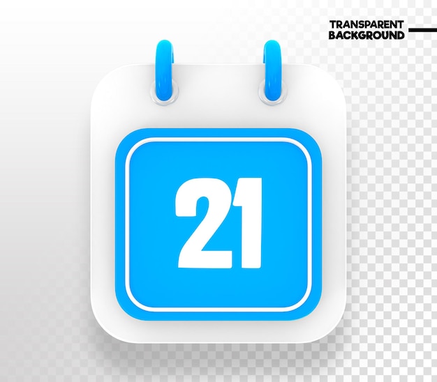 PSD 3d render the calendar icon