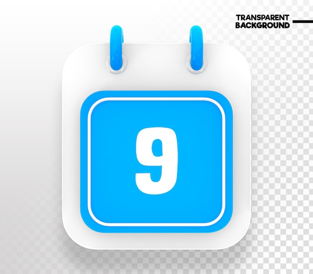 PSD 3d render the calendar icon