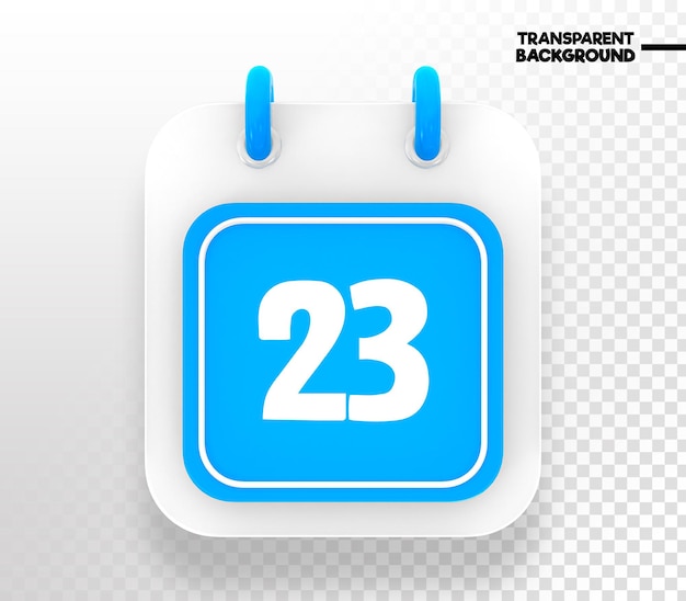 PSD 3d render the calendar icon