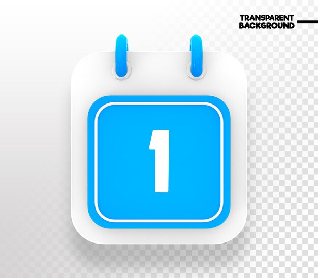 PSD 3d render the calendar icon