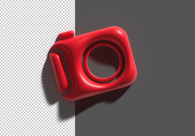 3D Render Camera op een transparant Psd-bestand