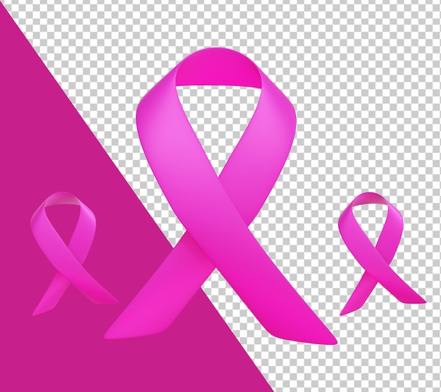 PSD 3d render cancer ribbon