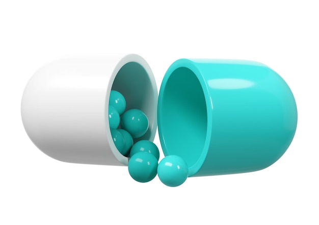 PSD 3d render capsule pill drug medicine healthcare pharmacy icon logo illustration