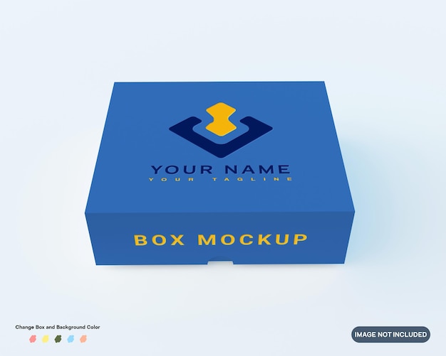 3d render cardboard box packaging mock up