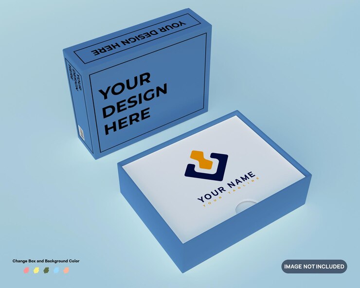 3d render cardboard box packaging mock up