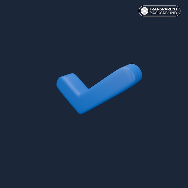 3d render checkmark icon