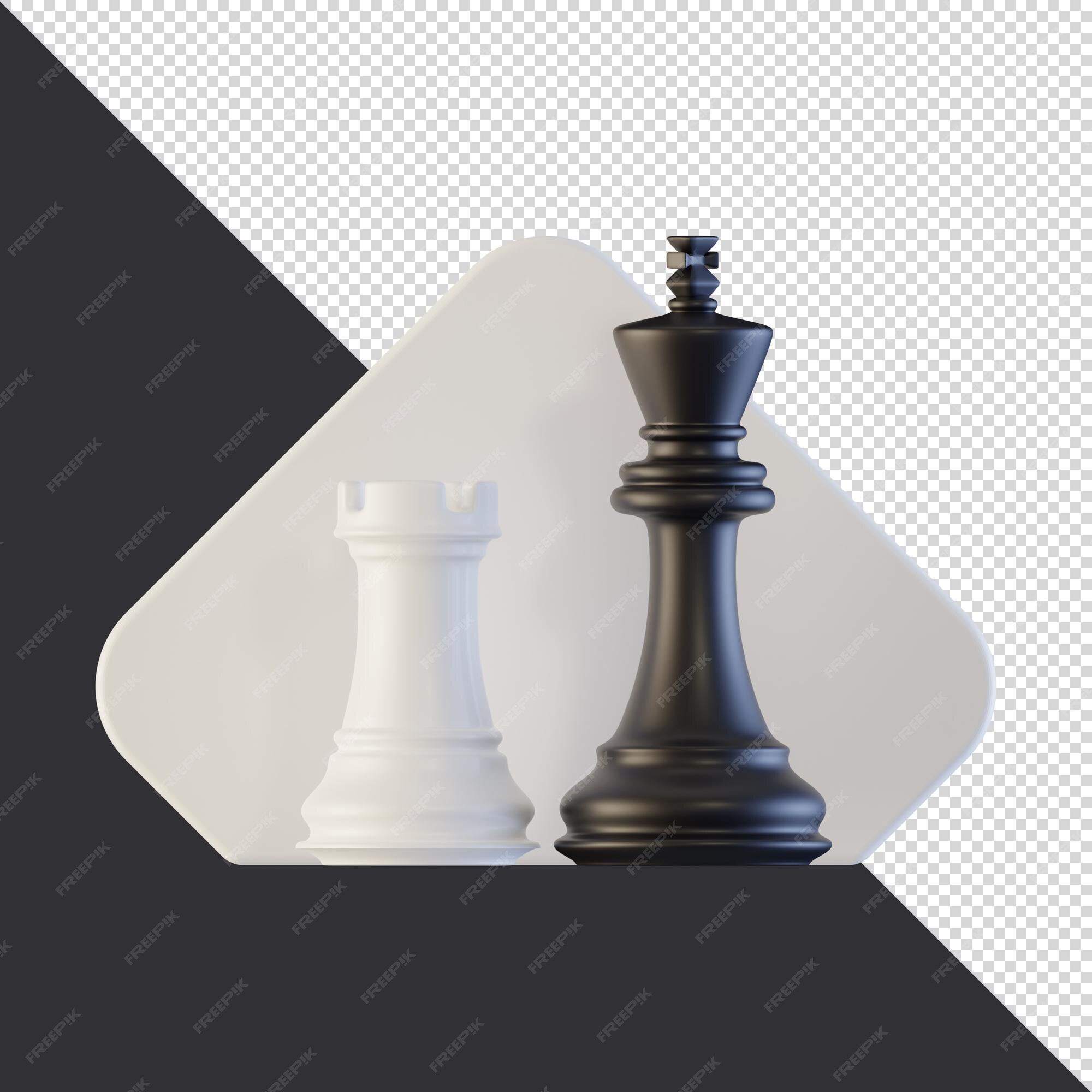 Premium PSD  3d render chess set up with a figure king on a