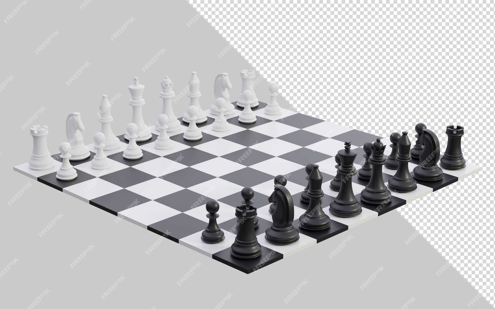 Premium PSD  3d render chess set up with a figure king on a