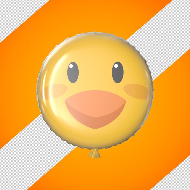 PSD 3d render chicken balloon