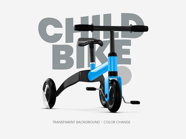 PSD rendering 3d della bicicletta per bambini