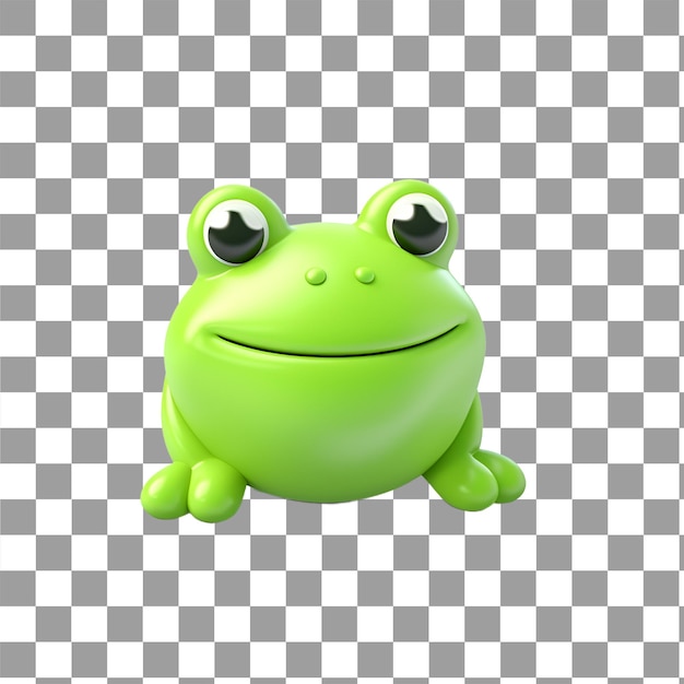 PSD 3d render of children's frog toy