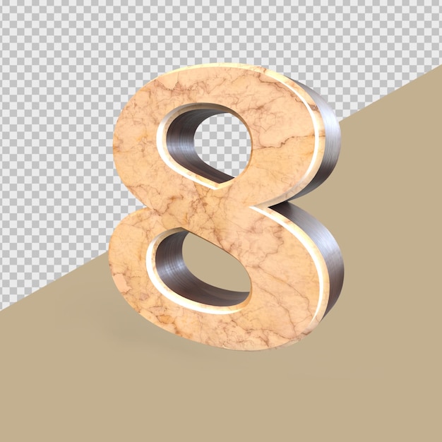 PSD rendering 3d cioccolato numero 8