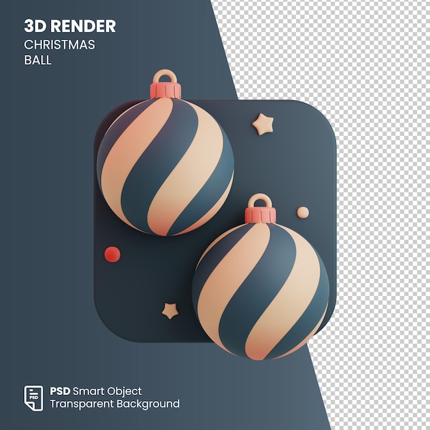 3d render christmas balls