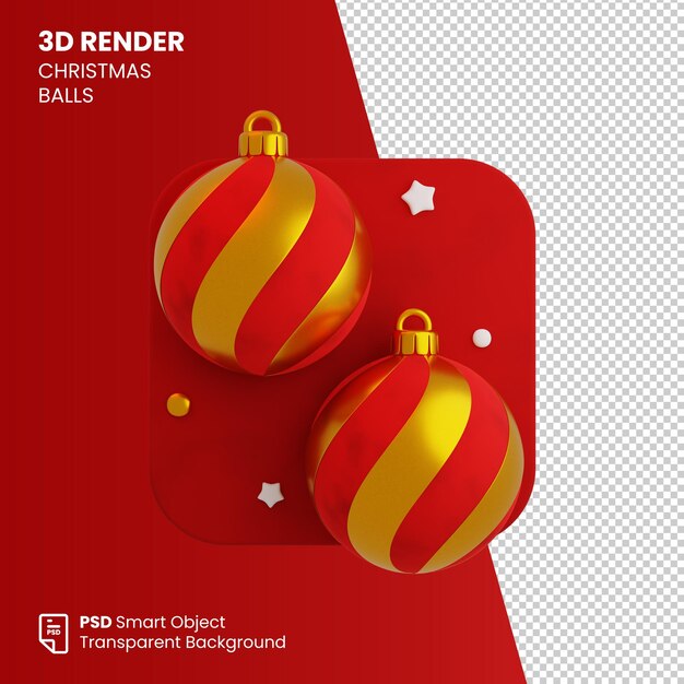 PSD rendere le palle di natale in 3d