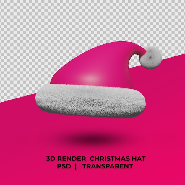 PSD 3d rendono il cappello di natale