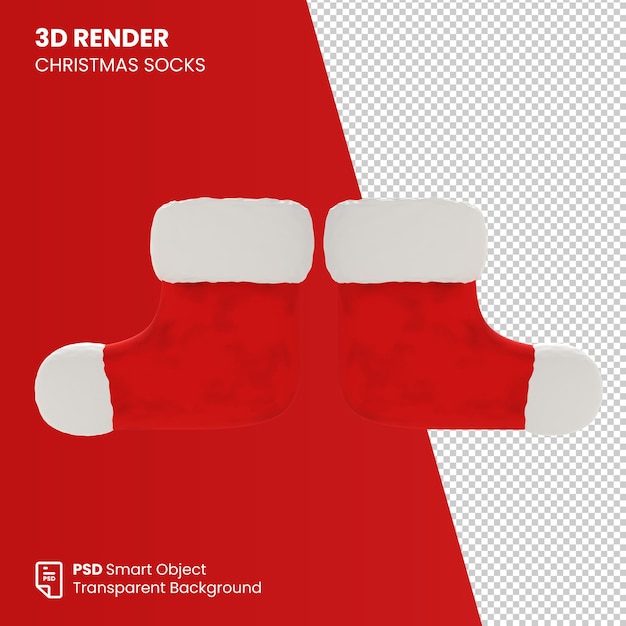 3d 렌더링 크리스마스 양말