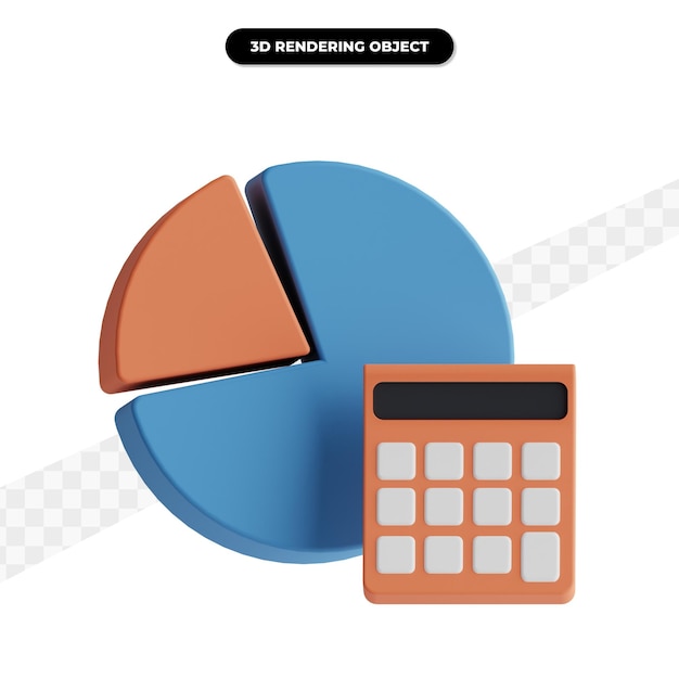 3d render cirkeldiagram illustratie