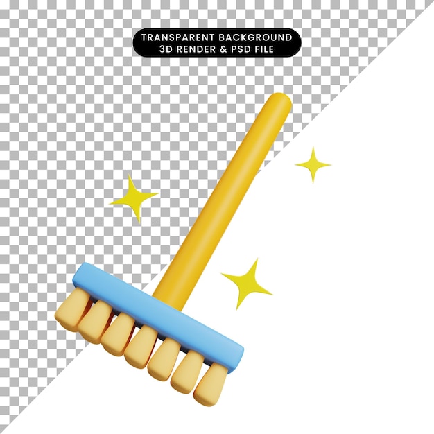 PSD 3d render cleaning tools