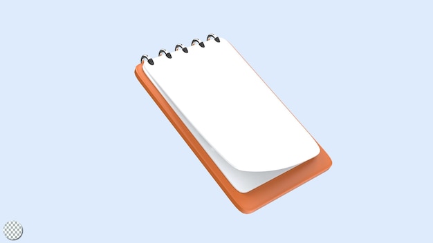 PSD 3d render clipboard for school office equipment illustration checkbox paper