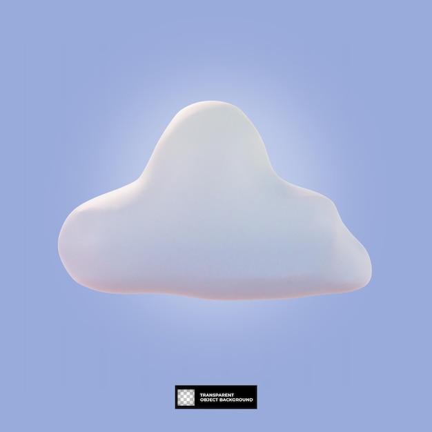 PSD 3d render cloud isolated icon