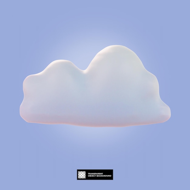 PSD 3d render cloud isolated icon