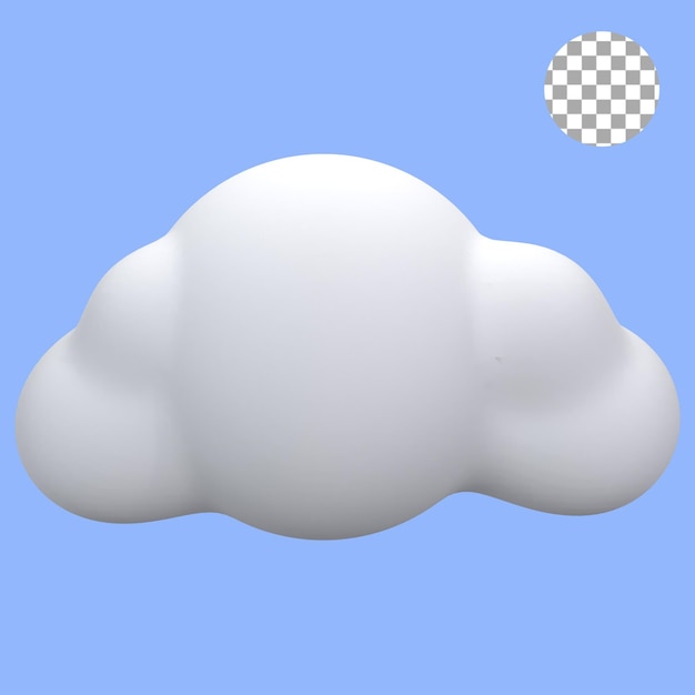 3d render cloud and rainbow