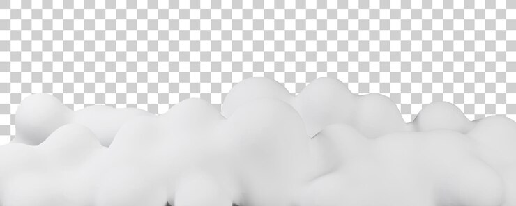 PSD 투명 배경으로 3d 렌더링 구름