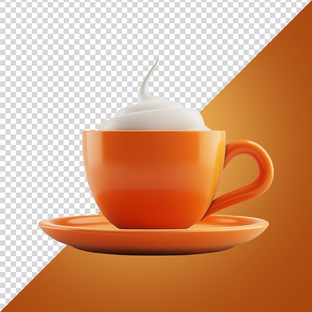 PSD 3d render coffee cup icon png